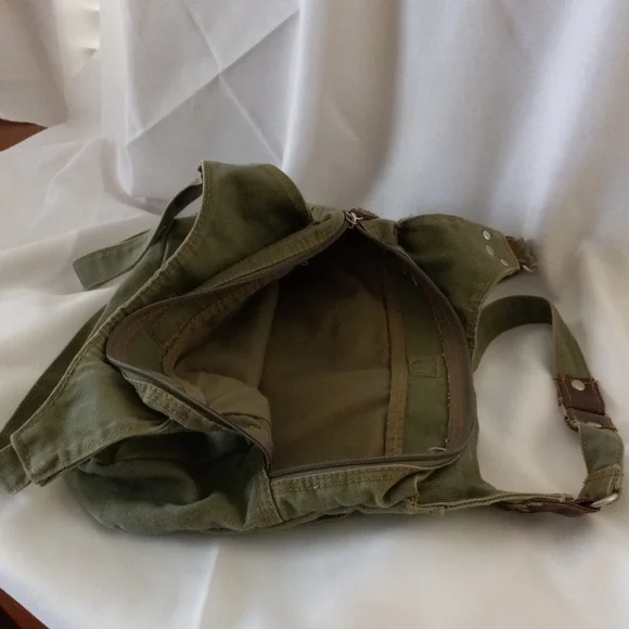 COPY - Women or men's army green cloth bag - Picture 6 of 9